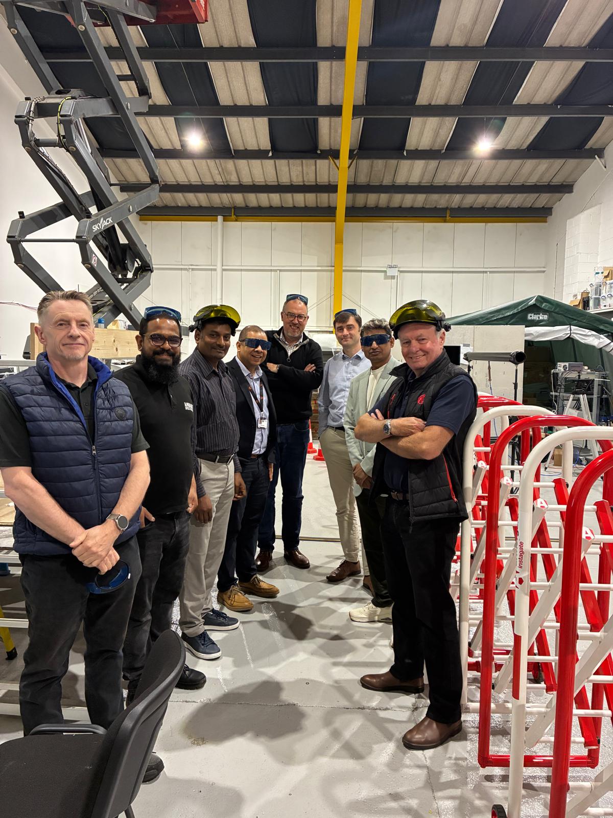 AmbaSat, Teesside University and Fraunhofer teams during technical engagement in Glasgow