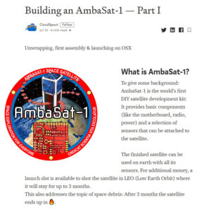 Read more about the article Building an AmbaSat-1 – Part 1