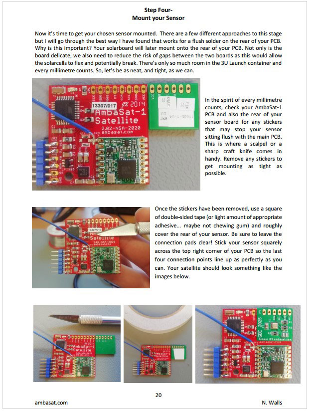 AmbaSat-1 Step-by-step